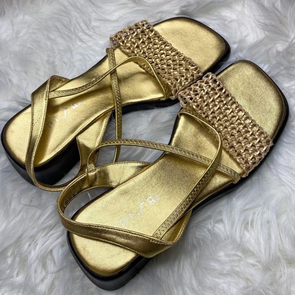 mules with crystal strap